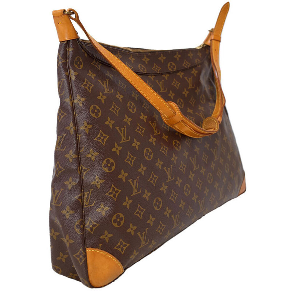 Louis Vuitton Bag Leather Monogram Shoulder Brown Promenade